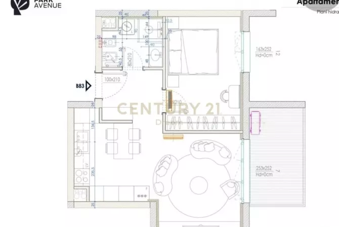 Shtepi ne shitje Apartament ne Tirane, 1+1, Mobilimi Bosh, pa mobiluar, Pagesa 185,000  Euro.