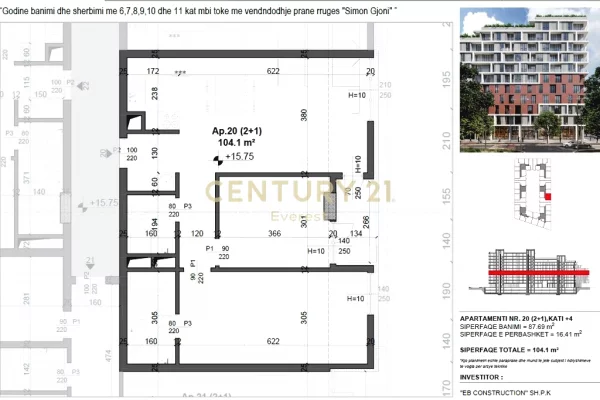House for Sale 2+1 in Tirana - 159,000 Euro