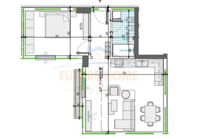 Shtepi ne shitje 1+1 ne Tirane - 66,000 Euro