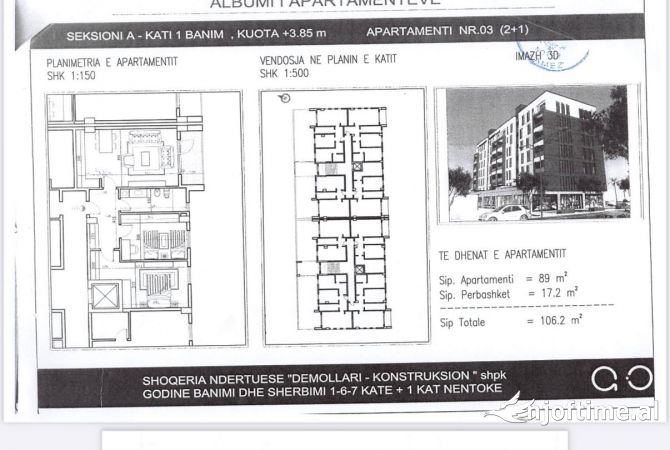 Shtepi ne shitje 2+1 ne Tirane - 101,000 Euro