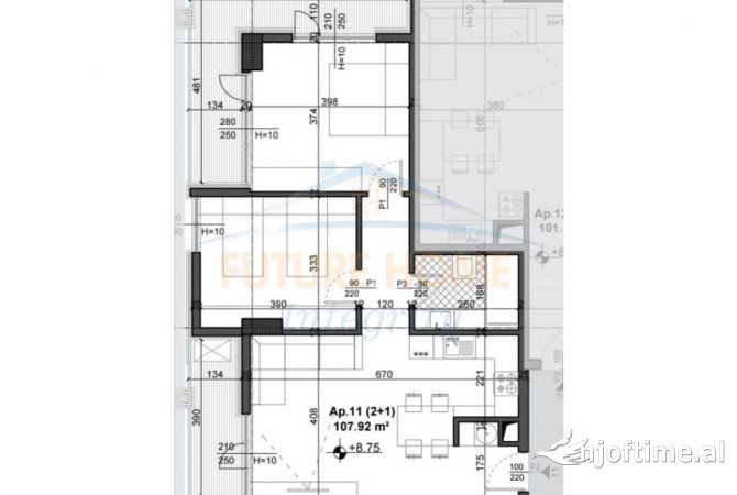 Shtepi ne shitje 2+1 ne Tirane - 140,300 Euro