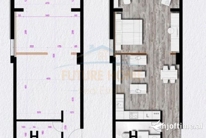 Shtepi ne shitje 1+1 ne Tirane - 96,510 Euro