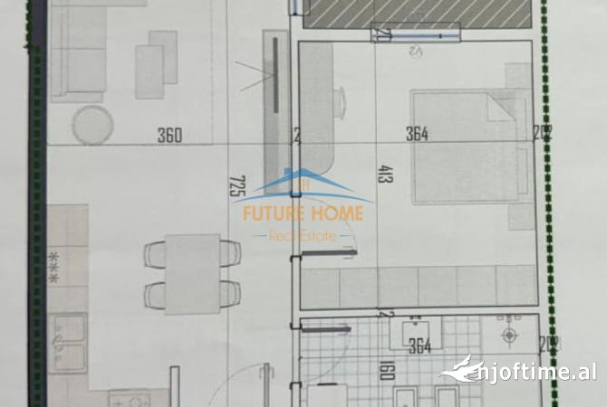Shtepi ne shitje Apartament ne Tirane, 1+1, Mobilimi Bosh, pa mobiluar, Pagesa 74,920  Euro.