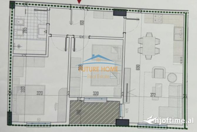 Shtepi ne shitje Apartament ne Tirane, 2+1, Mobilimi Bosh, pa mobiluar, Pagesa 95,000  Euro.