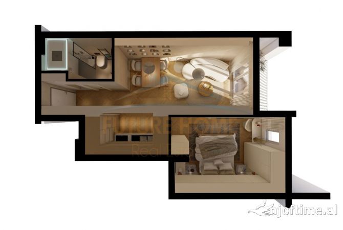 Apartment for sale in Tirana 1+1, Emty