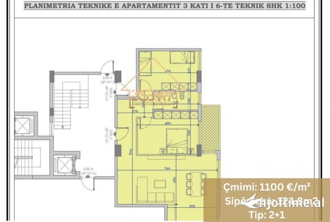 Shtepi ne shitje 2+1 ne Vlore - 132,000 Euro