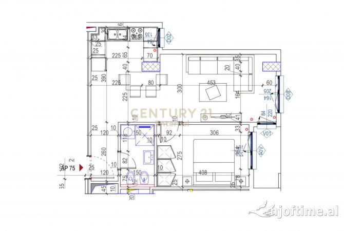 Shtepi ne shitje Apartament ne Tirane, 1+1, Mobilimi Bosh, pa mobiluar, Pagesa 165,000  Euro.