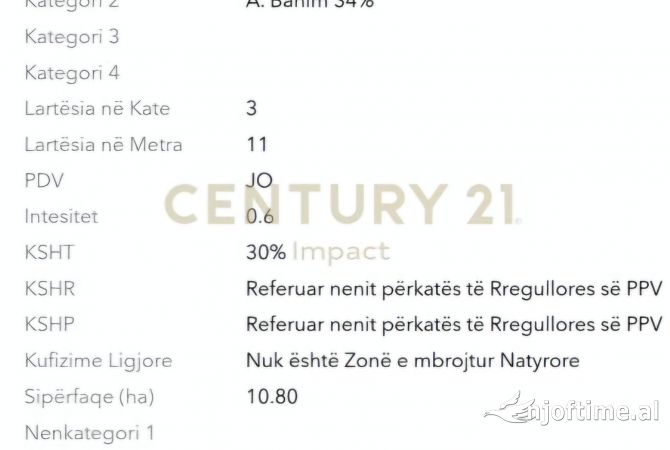 Truall ose Toke ne Tirane - 2,280,000 Euro