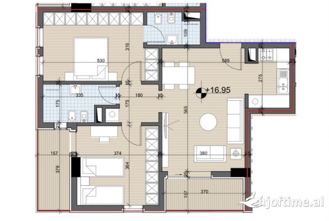 Shtepi ne shitje 2+1 ne Tirane - 103,000 Euro