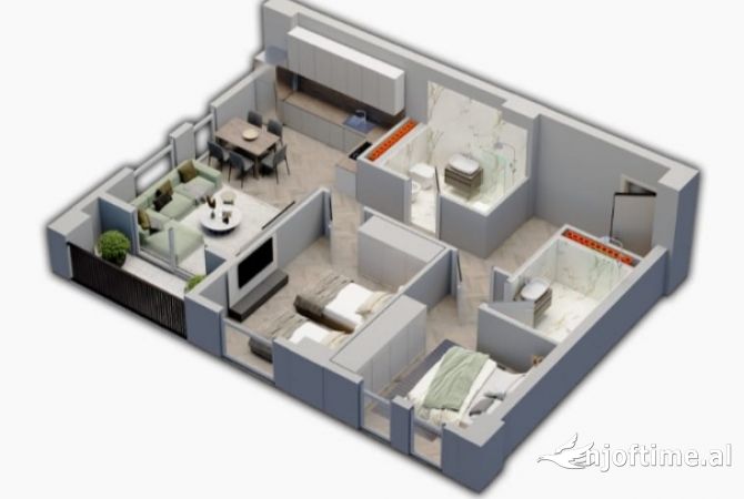 Shtepi ne shitje 2+1 ne Tirane - 90,700 Euro