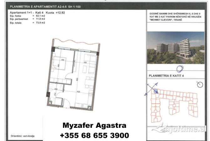 Shtepi ne shitje 1+1 ne Tirane - 74,000 Euro