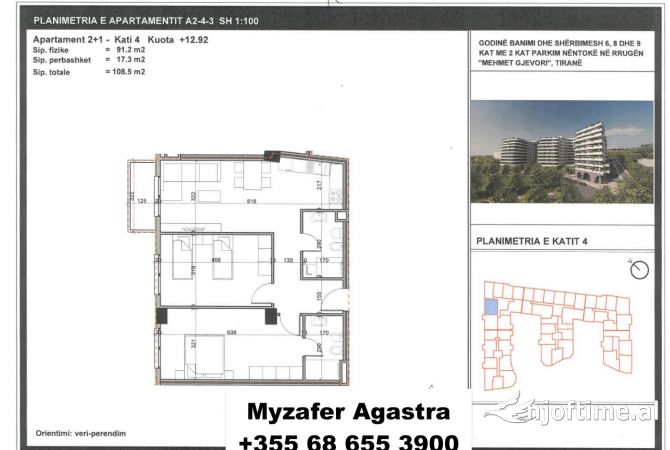 Shtepi ne shitje 2+1 ne Tirane - 100,000 Euro