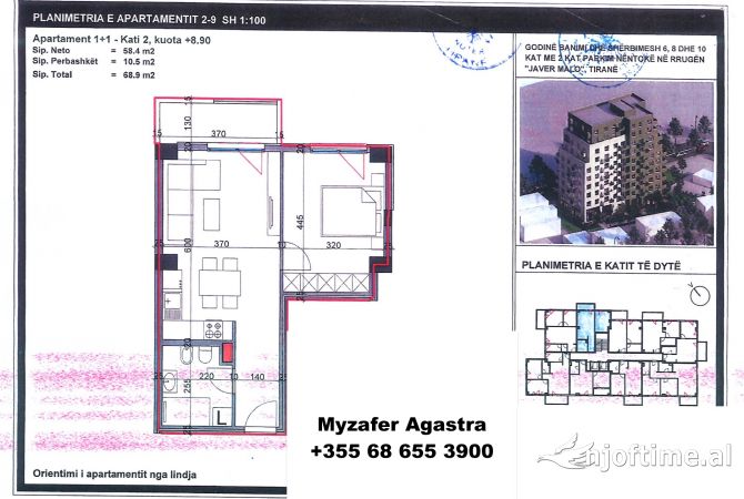 Shtepi ne shitje 1+1 ne Tirane - 107,000 Euro