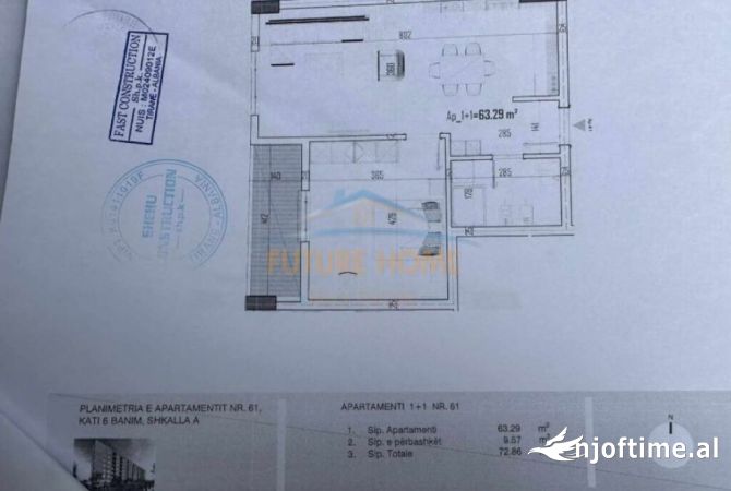 Shtepi ne shitje 1+1 ne Tirane - 69,200 Euro