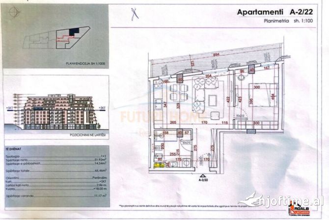 Shtepi ne shitje 1+1 ne Tirane - 86,400 Euro