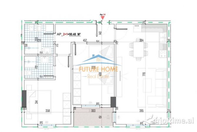 Shtepi ne shitje 2+1 ne Tirane - 103,580 Euro