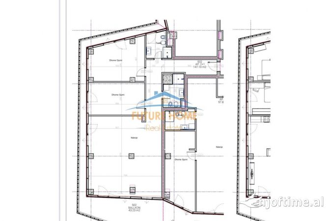 Shtepi ne shitje Apartament ne Tirane, 2+1, Mobilimi Bosh, pa mobiluar, Pagesa 1,046,361  Euro.