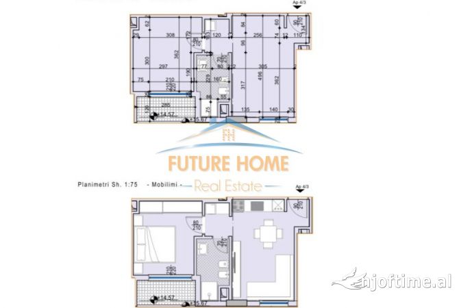 Shtepi ne shitje Apartament ne Tirane, 1+1, Mobilimi Bosh, pa mobiluar, Pagesa 105,600  Euro.