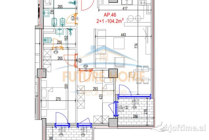 Shtepi ne shitje 2+1 ne Tirane - 217,000 Euro