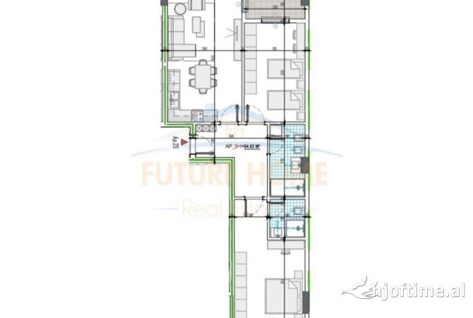 Shtepi ne shitje 2+1 ne Tirane - 103,960 Euro