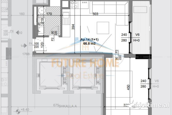 Shtepi ne shitje 1+1 ne Tirane - 61,000 Euro