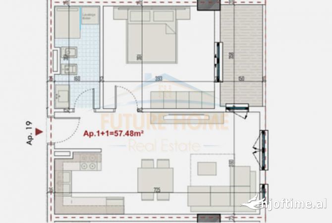 House for Sale 1+1 in Tirana - 59,751 Euro