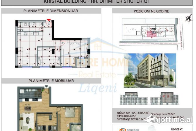 Shtepi ne shitje 2+1 ne Tirane - 255,420 Euro