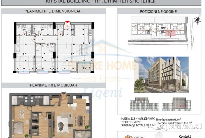 Shtepi ne shitje 2+1 ne Tirane - 304,980 Euro