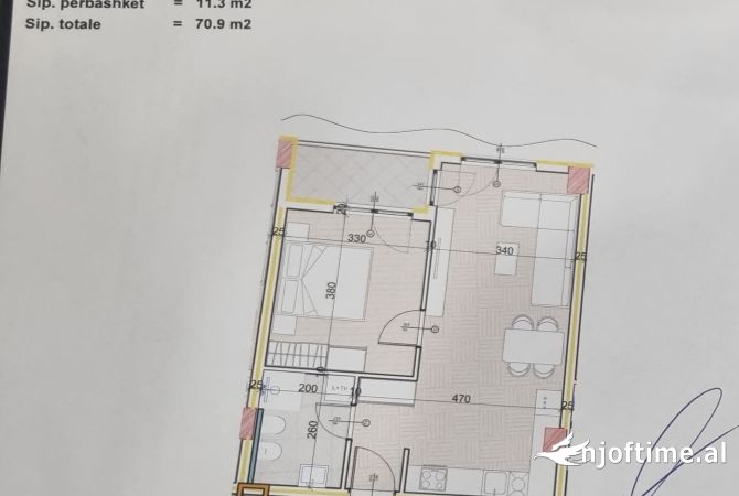 Shtepi ne shitje 1+1 ne Tirane - 70,900 Euro