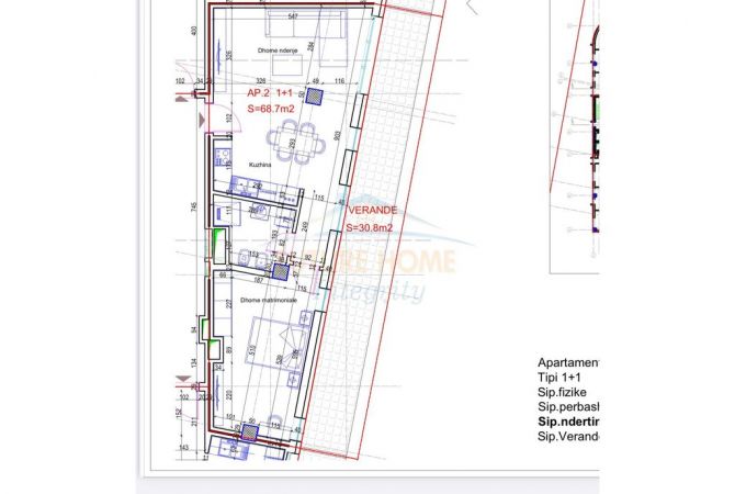 Shtepi ne shitje 1+1 ne Tirane - 142,000 Euro