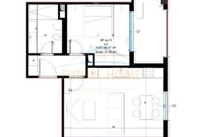 Shtepi ne shitje Apartament ne Vlore, 1+1, Mobilimi Bosh, pa mobiluar, Pagesa 199,780  Euro.