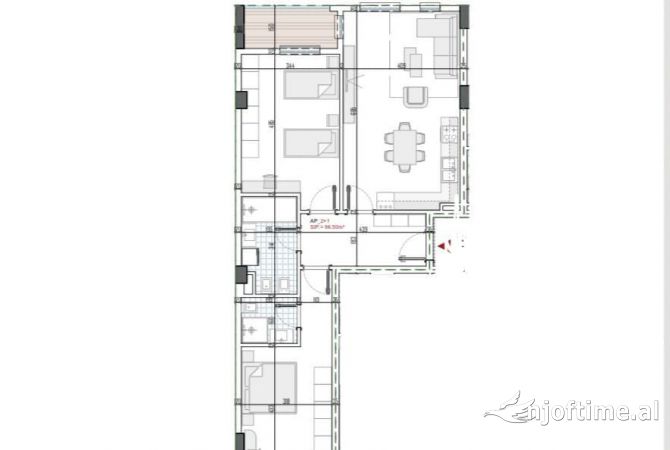 Shtepi ne shitje 2+1 ne Tirane - 90,280 Euro