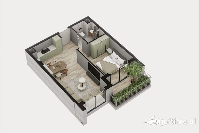 Shtepi ne shitje 1+1 ne Tirane - 161,000 Euro