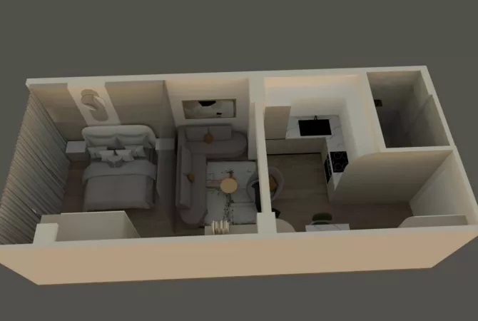Shtepi ne shitje 1+1 ne Tirane - 75,000 Euro