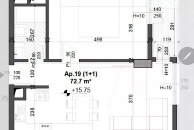 Shtepi ne shitje 1+1 ne Tirane - 112,712 Euro