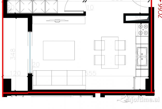 Shtepi ne shitje 1+1 ne Tirane - 580,000 Euro