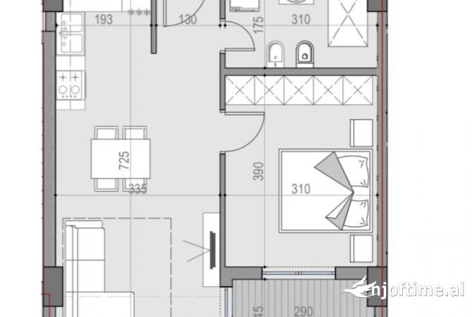 Shtepi ne shitje 1+1 ne Tirane - 68,472 Euro