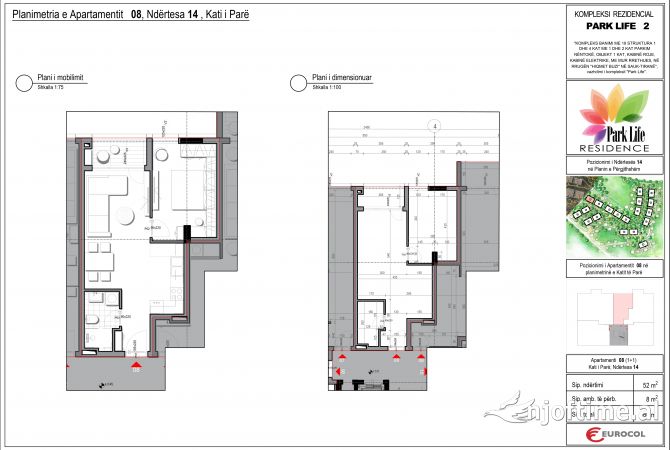 Shtepi ne shitje Apartament ne Tirane, 1+1, Mobilimi Bosh, pa mobiluar, Pagesa 140,000  Euro.
