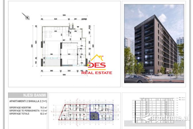 Shtepi ne shitje Apartament ne Vlore, 1+1, Mobilimi Bosh, pa mobiluar, Pagesa 123,300  Euro.