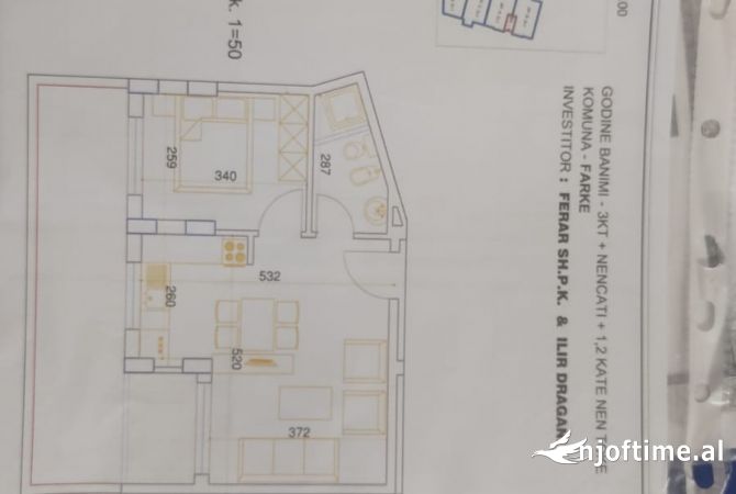  Apartament 1+1 me verande ne shitje te kompleksi ferrari rruga peti
