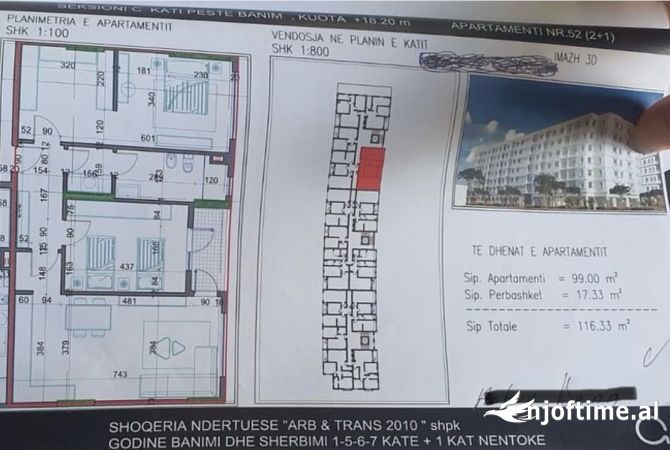 Shtepi ne shitje 2+1 ne Tirane - 75,000 Euro