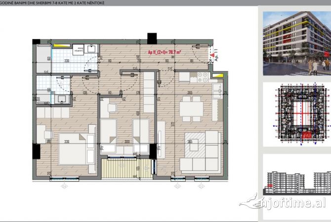 Shtepi ne shitje 2+1 ne Tirane - 83,000 Euro