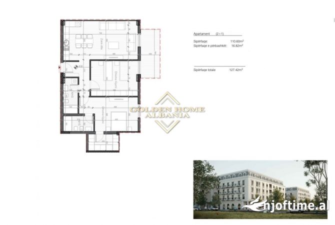 Shtepi ne shitje 2+1 ne Tirane - 172,017 Euro