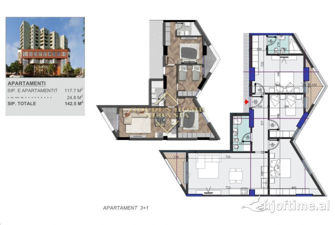 Shtepi ne shitje 2+1 ne Tirane - 190,950 Euro