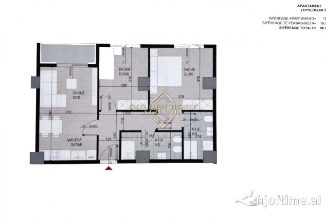 House for Sale 2+1 in Tirana - 138,180 Euro