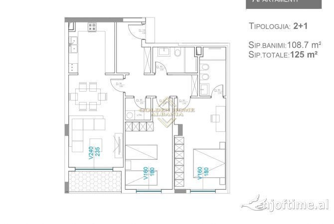 Shtepi ne shitje 2+1 ne Tirane - 2,625,000 Euro
