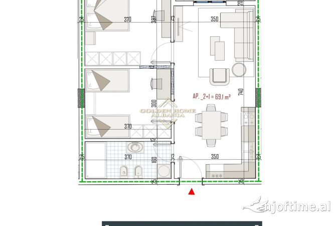 Shtepi ne shitje 1+1 ne Tirane - 76,152 Euro