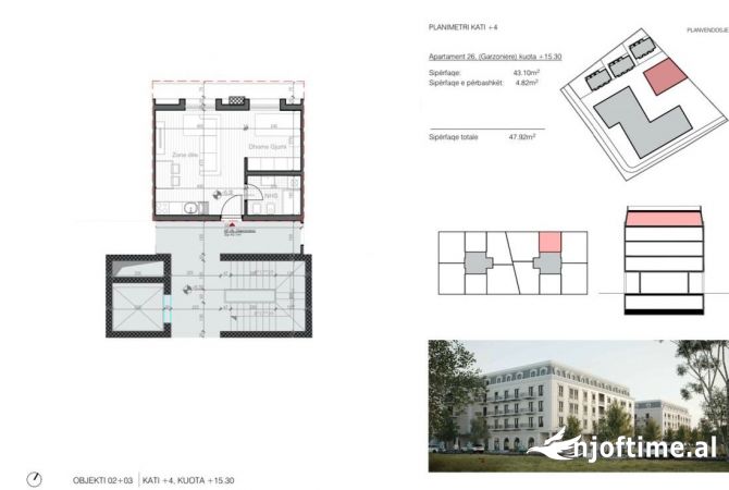 Shtepi ne shitje Apartament ne Tirane, Garsoniere, Mobilimi Bosh, pa mobiluar, Pagesa 69,700  Euro.