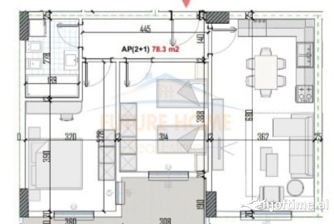 Shtepi ne shitje 2+1 ne Tirane - 73,000 Euro