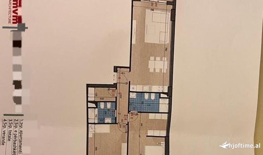 Shtepi ne shitje Apartament ne Tirane, 2+1, Mobilimi Bosh, pa mobiluar, Pagesa 230,418  Euro.